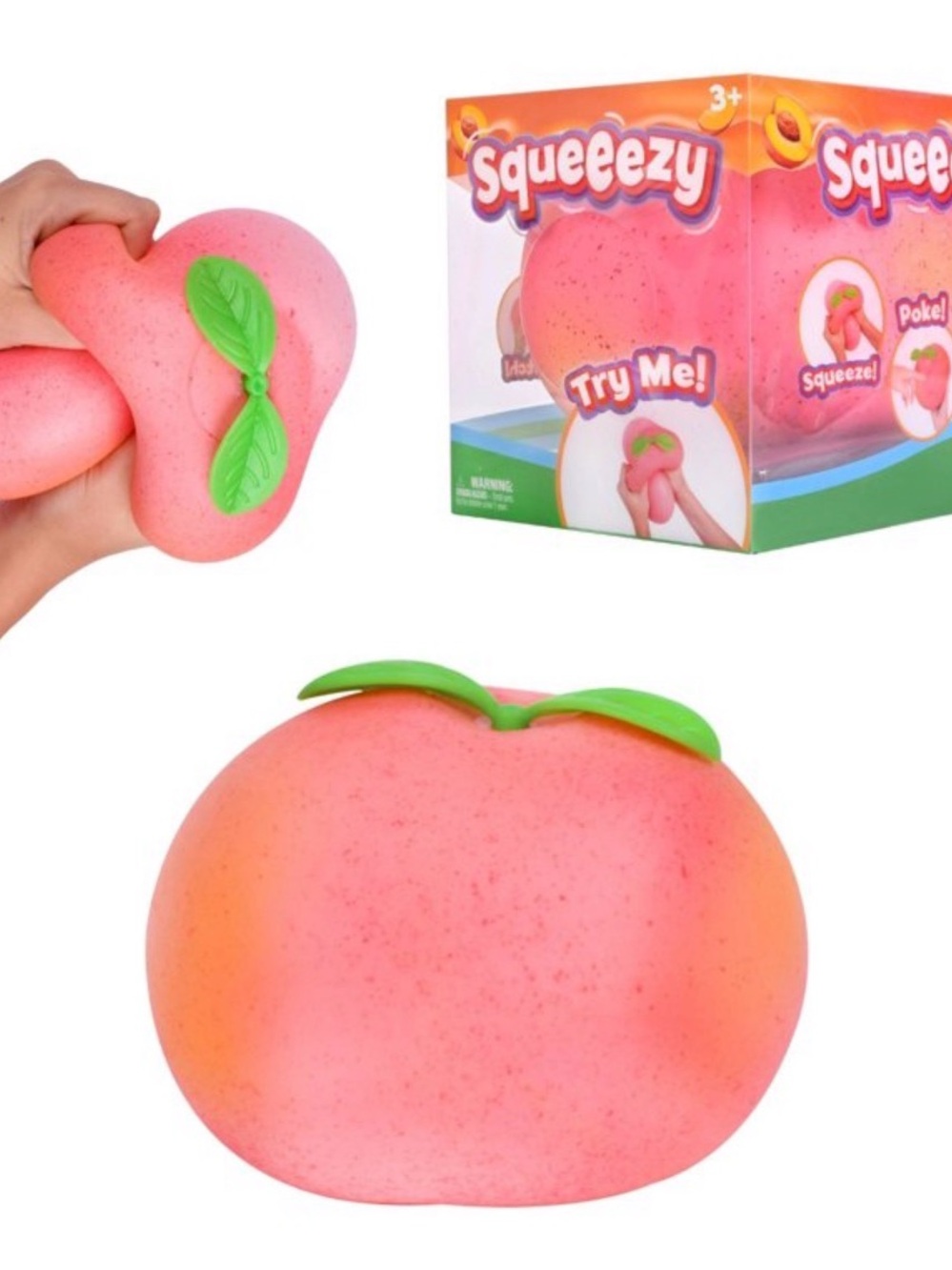 Pink Peach Squishy Stress Toy - Kids